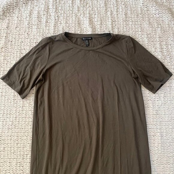 Eileen Fisher Green T-shirt Dress - Size M - Picture 2 of 6